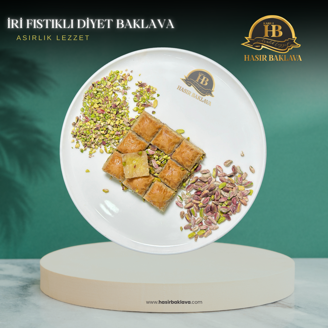 İri Fıstıklı Diyet Baklava
